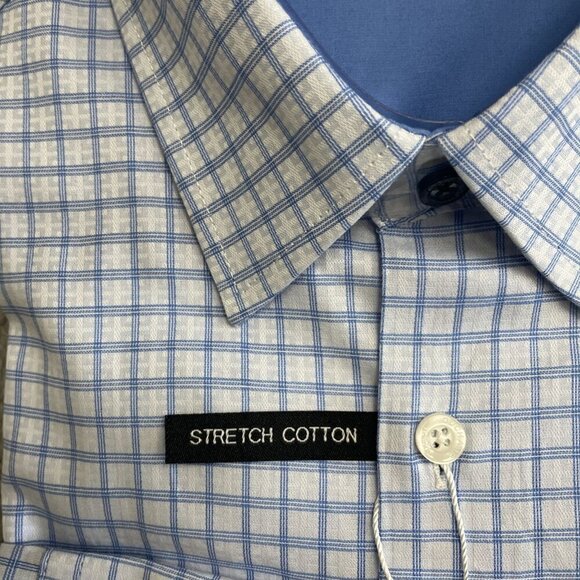 NEW Duchamp London Men's Slim Fit 16.5/42 Large Stretch Cotton Dress Shirt - Picture 5 of 6